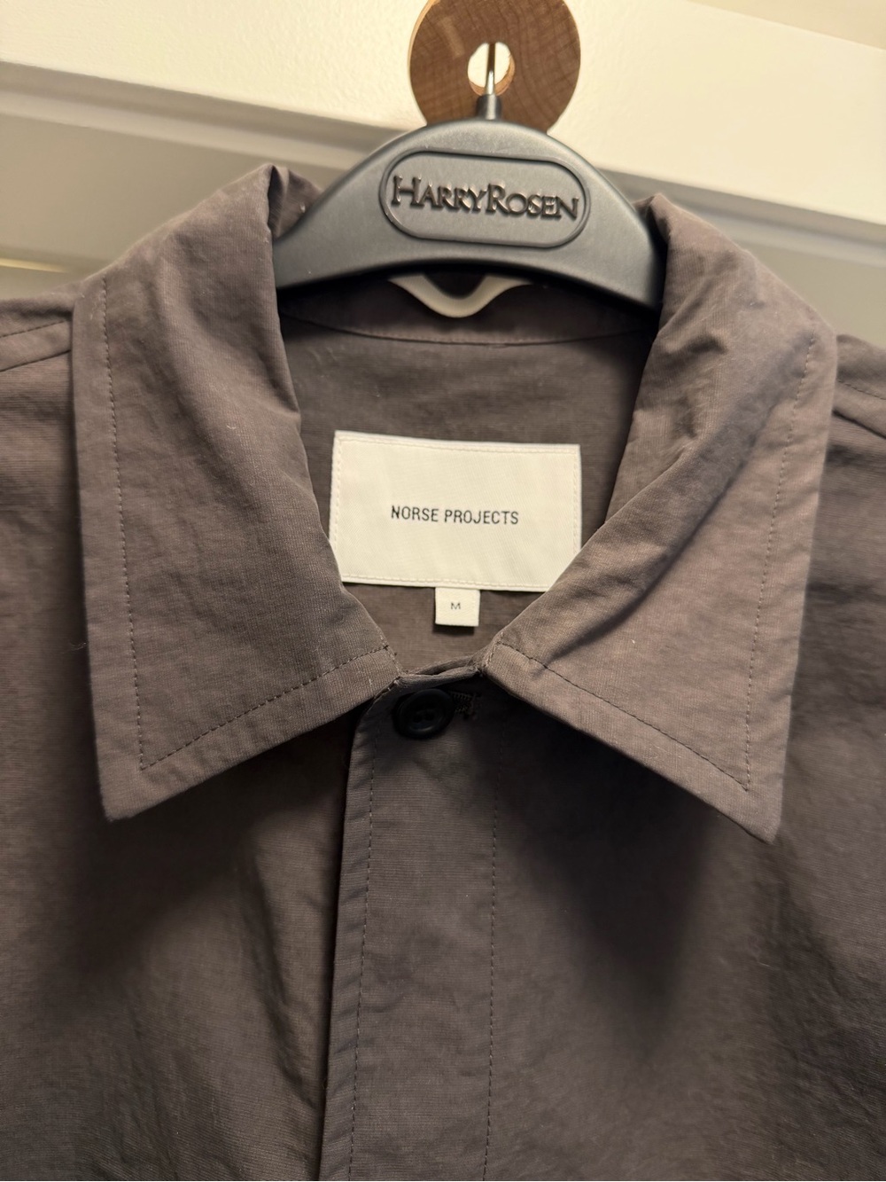Norse Projects Men's Dark Brown Lightweight Shirt Jacket - Picture 3 of 8